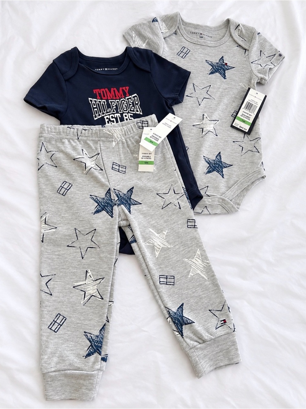 New with tags Tommy Hilfiger Baby Boy 3-Piece Set , bodysuits baby toddler gift